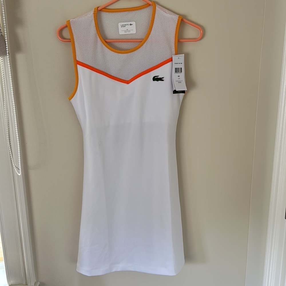 NWT Lacoste Sport Tech Jersey and Mesh Tennis Dress (Fr40 / US8)